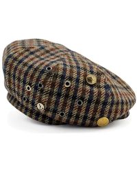 DORIA 1905 - Checked Wool Fabric Basque Cap - Lyst