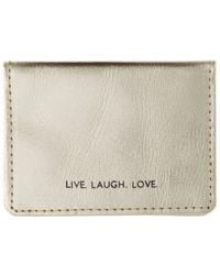 VIDA VIDA - Live Laugh Love Leather Travel Card Holder - Lyst