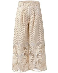 Rêve De Rive - Neutrals Palazzo Trousers - Lyst