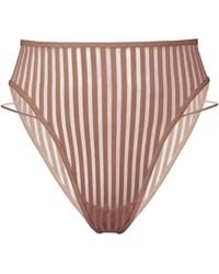 MONIQUE MORIN LINGERIE - Vertigo High Leg Panty Mushroom - Lyst