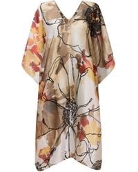 James Lakeland - Floral Sketch Kaftan - Lyst