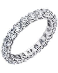 Diamonbliss - Round Cut 3Mm Prong Set Eternity Band Ring - Lyst