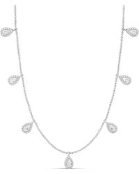 SHYMI - Multi Pear Shape Drop Necklace - Lyst