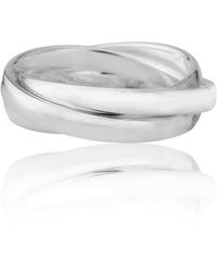 Auree Knightsbridge Sterling Silver Russian Wedding Ring - Metallic