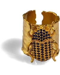 Ebru Jewelry - Egyptian Symbol Scarab Beetle Sapphire & Chunky Ring - Lyst