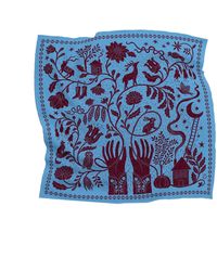 Silk&Soul - Folk Motif Silk Scarf - Lyst