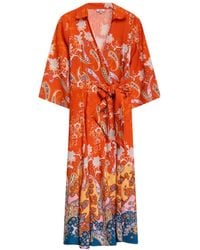 Niza - Floral Kimono Dress Havana - Lyst