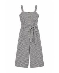 Yumi' - Gingham Button Through Jumpsuit - Lyst