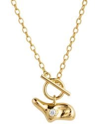 LINYA JEWELLERY - Solstice Eye Detail Amorphous Chain Necklace - Lyst