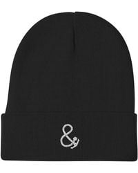 Anchor and Crew - Ampersand Signature Cotton Blend Embroidered Beanie - Lyst