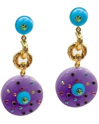 Michael Nash Jewelry - Isabella And Amethyst Resin Pierced Drop Earrings - Lyst