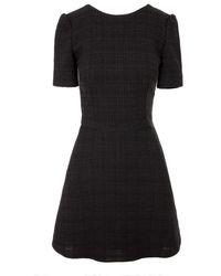 AVENUE No.29 - Flared Short Sleeve Boucle Dress - Lyst