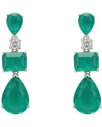 LÁTELITA London - Valentina Drop Earrings Colombian Emerald - Lyst