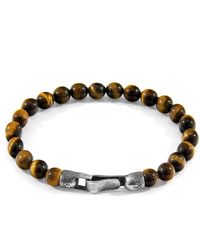 Anchor and Crew - Tigers Eye Nachi & Stone Beaded Bracelet - Lyst