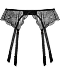 Journelle - Sapna Suspender Belt Noir - Lyst