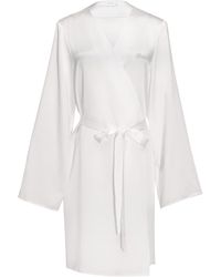Manitu - Wedding Embroidered Silk Short Robe - Lyst