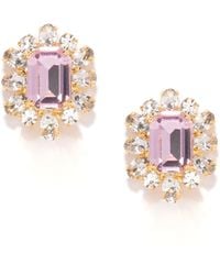 The Pink Reef - Europe Crystal Stud - Lyst