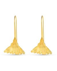 Meraki by Rashmi Bajaj - Ginko Grace Plated Dangle Drop Earrings - Lyst