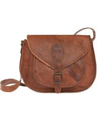 VIDA VIDA - Vida Vintage Leather Saddle Bag Large - Lyst