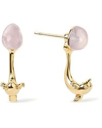 Freqnc Atelier - Dolphin Ear Jacket Earrings With Amethyst - Lyst