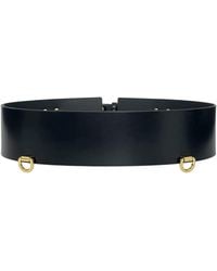 Haute Cuir - Ringed Wide Leather Belt - Lyst