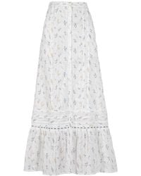 Rose & Nancy - Ella Pretty Prairie Print Cotton Maxi Skirt - Lyst