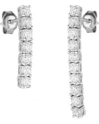 Spero London - Sterling Tennis Earring Long & Short - Lyst