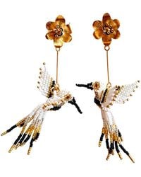 Iliana Arrazola - Hummingbird Dangle Earrings, And, Glass Beads, Beaded Jewelry - Lyst