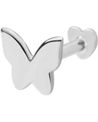 Vanhi - 14K Solid Butterfly Flat Back Stud - Lyst