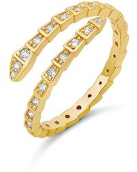 SHYMI - Thin Pave Snake Ring - Lyst