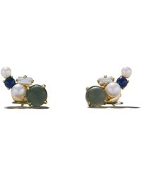 Onia - Moonstone, Pearl & Lapis Cluster Quinta-Studs - Lyst