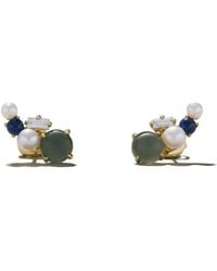 Onia - Moonstone, Pearl & Lapis Cluster Quinta-Studs - Lyst