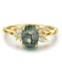 Azura Jewelry New York - Enchanted Garden Moss Agate Ring Vermeil - Lyst