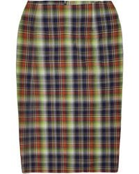 28Natelier - Plaid Midi Skirt - Lyst