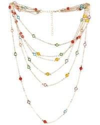 Saachi - Glass Multi Layer Multi Necklace - Lyst