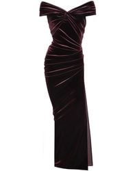 Me & Thee - ' / / Mum'The Word Wine Velvet Maxi Dress - Lyst