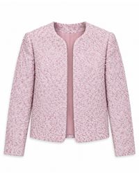 Stovaria - Pastel Handwoven Moss Texture Wool-Linen Jacket - Lyst
