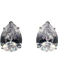 Michael Nash Jewelry - Daphne Clear Cubic Zirconia Pear-Shaped Clip-On Earrings - Lyst