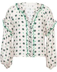 Rose & Nancy - Joyce Cream Daisy Print Scallop Edge Blouse - Lyst