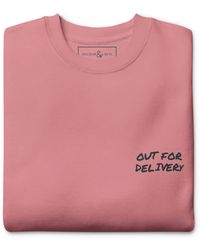 Anchor and Crew - Rose Out For Delivery Annotations Organic Cotton Sweatshirt - Lyst