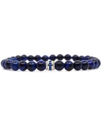 Shar Oke - Tiger's Eye & Sterling Cubic Zirconia Bracelet - Lyst
