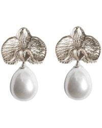 Agora Jewellery - Orchid Pearl Earrings - Lyst