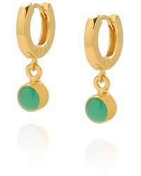 Nellou Jewellery - Gem Hoop May Birthstone Earrings Plated Sterling - Lyst