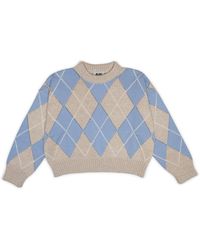 Gigi Knitwear - Neutrals Annie Argyle Sweater - Lyst