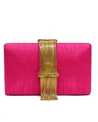 Simitri - Cranberry Sauce Fringe Clutch - Lyst