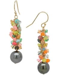Lori Kaplan Design - Opal Cluster Tahitian Pearl Earrings - Lyst