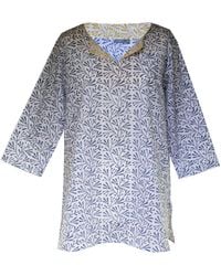 Lime Tree Design - Bud Block Print Tunic Top - Lyst