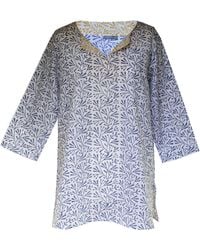 Lime Tree Design - Bud Block Print Tunic Top - Lyst