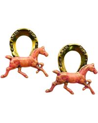 The Pink Reef - Keeneland Horse Earring - Lyst