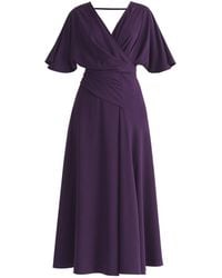 Paisie - Flare Sleeves Maxi Wrap Dress - Lyst